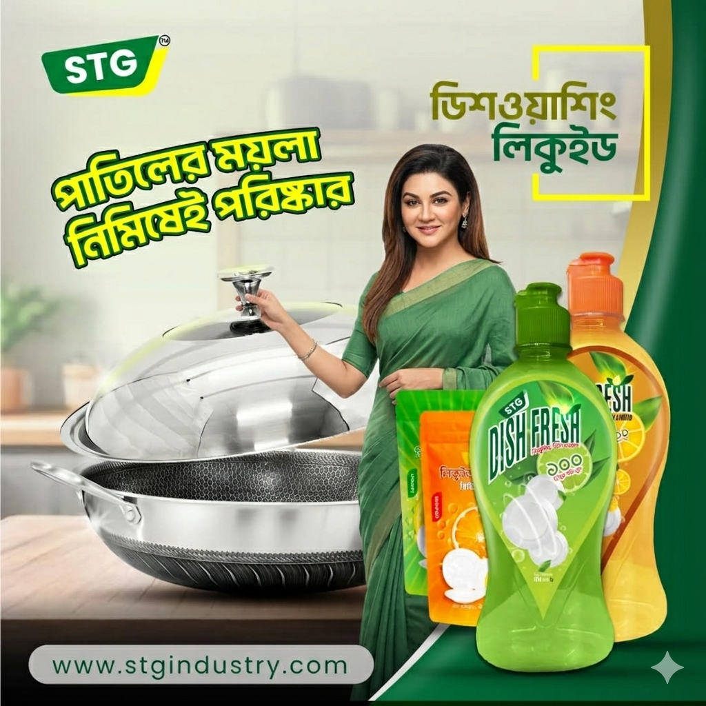 STG ডিসওয়াশ লিকুইড ৫০০ মিলি(মাজুনি ফ্রী)