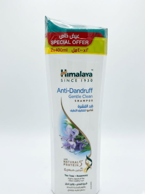 Himalaya Anti-Dandruff Gentle Clean Shampoo 400ml (x2 bottles)